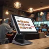 Single Screen Folding All-in-One 15.1 Inch LCD Touch POS Terminal WiFi 2+32g Cash Register Desktop POS Ordering