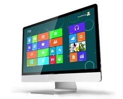 23.6 Inch Desktop All in One PC 8+253GB Computer with RJ45 USB for Office Working Banking