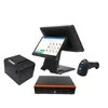 Factory Custom 11.6 15.6inch Dual Screen Touch All in One POS Machine Cash Register Terminal POS System Optional Printer Barcode Scanner Retail Store Checkout