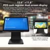 Factory Custom 11.6 15.6inch Dual Screen Touch All in One POS Machine Cash Register Terminal POS System Optional Printer Barcode Scanner Retail Store Checkout